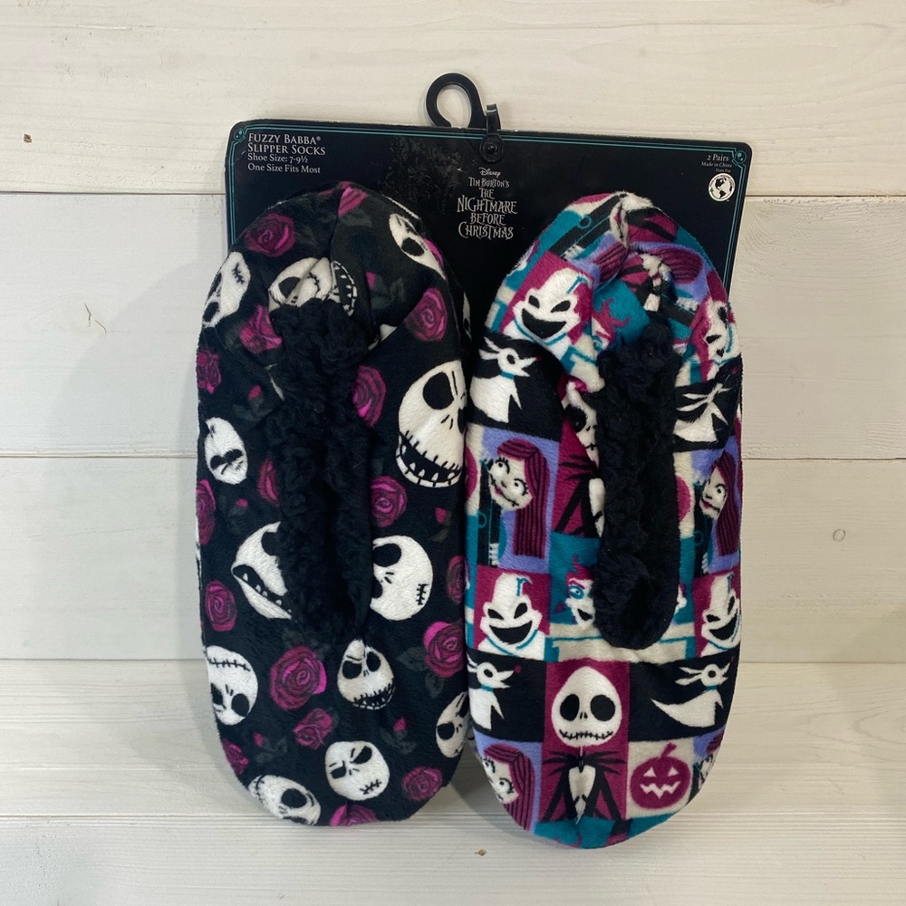 NWT! Nightmare Before Christmas Slipper Socks 2-pack